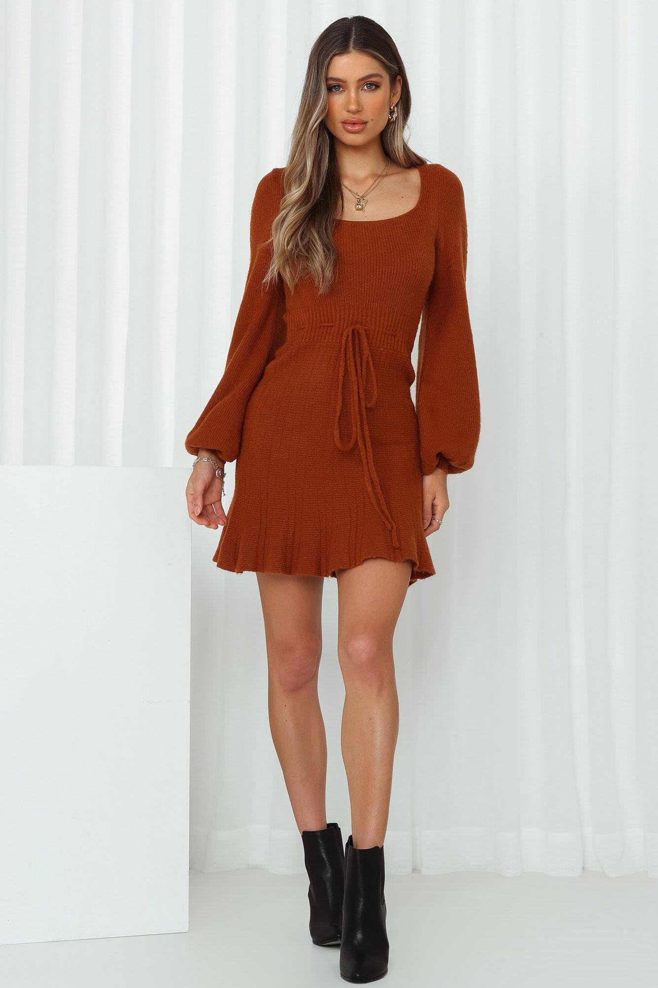 Alva Dress Rust