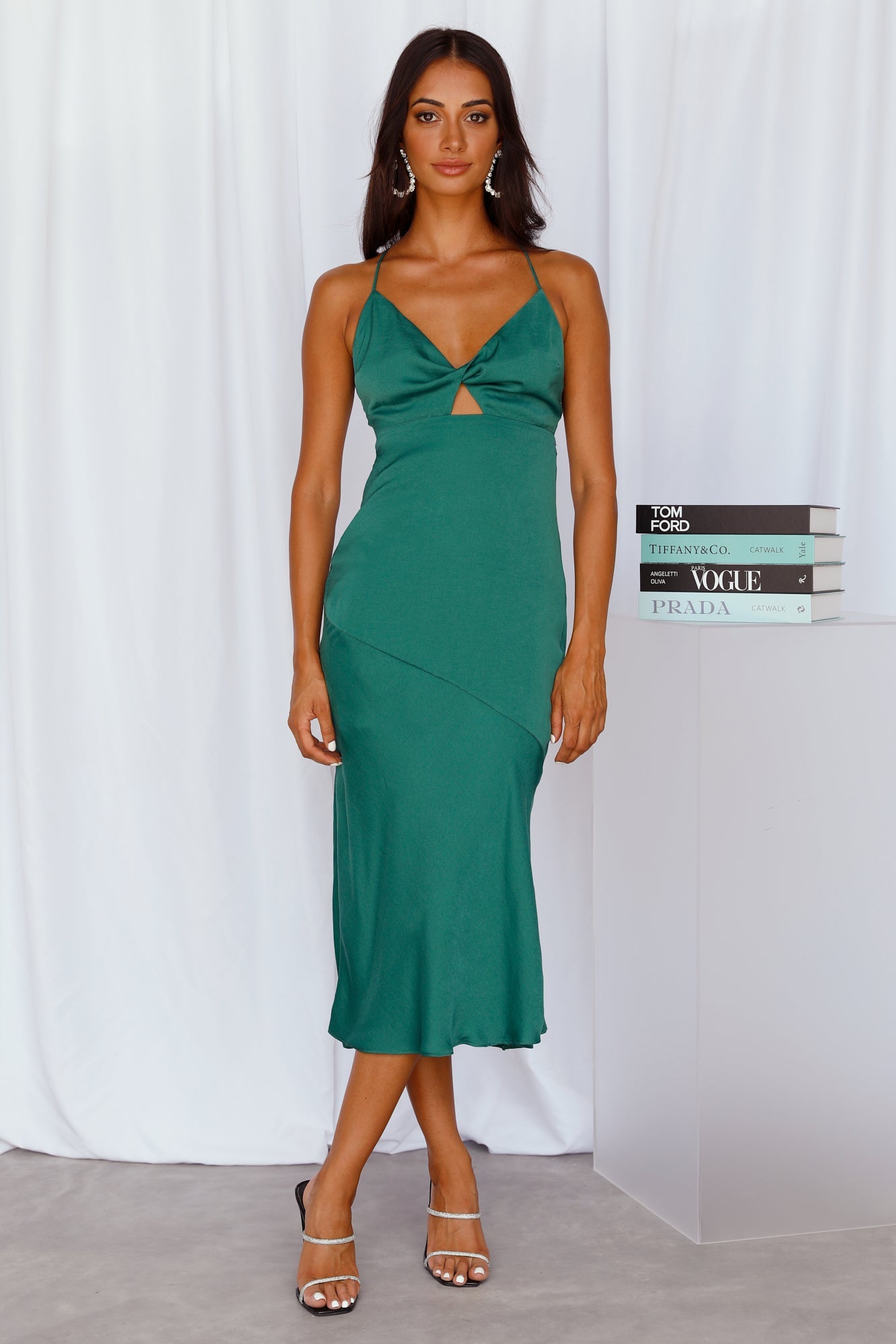 Athena Arriving Midi Dress Green