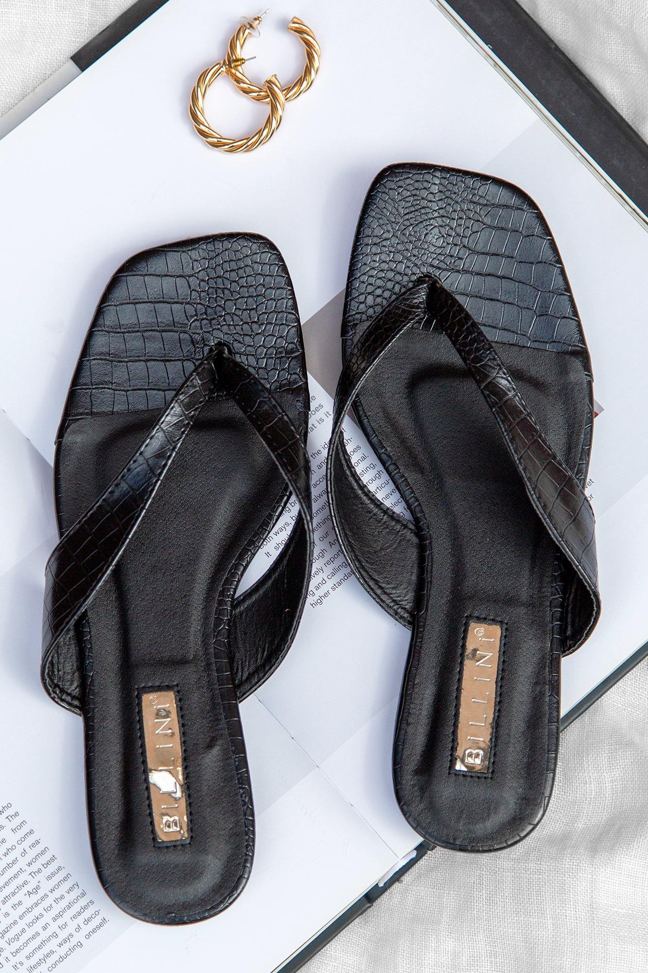 BILLINI Archer Slide Black Croc