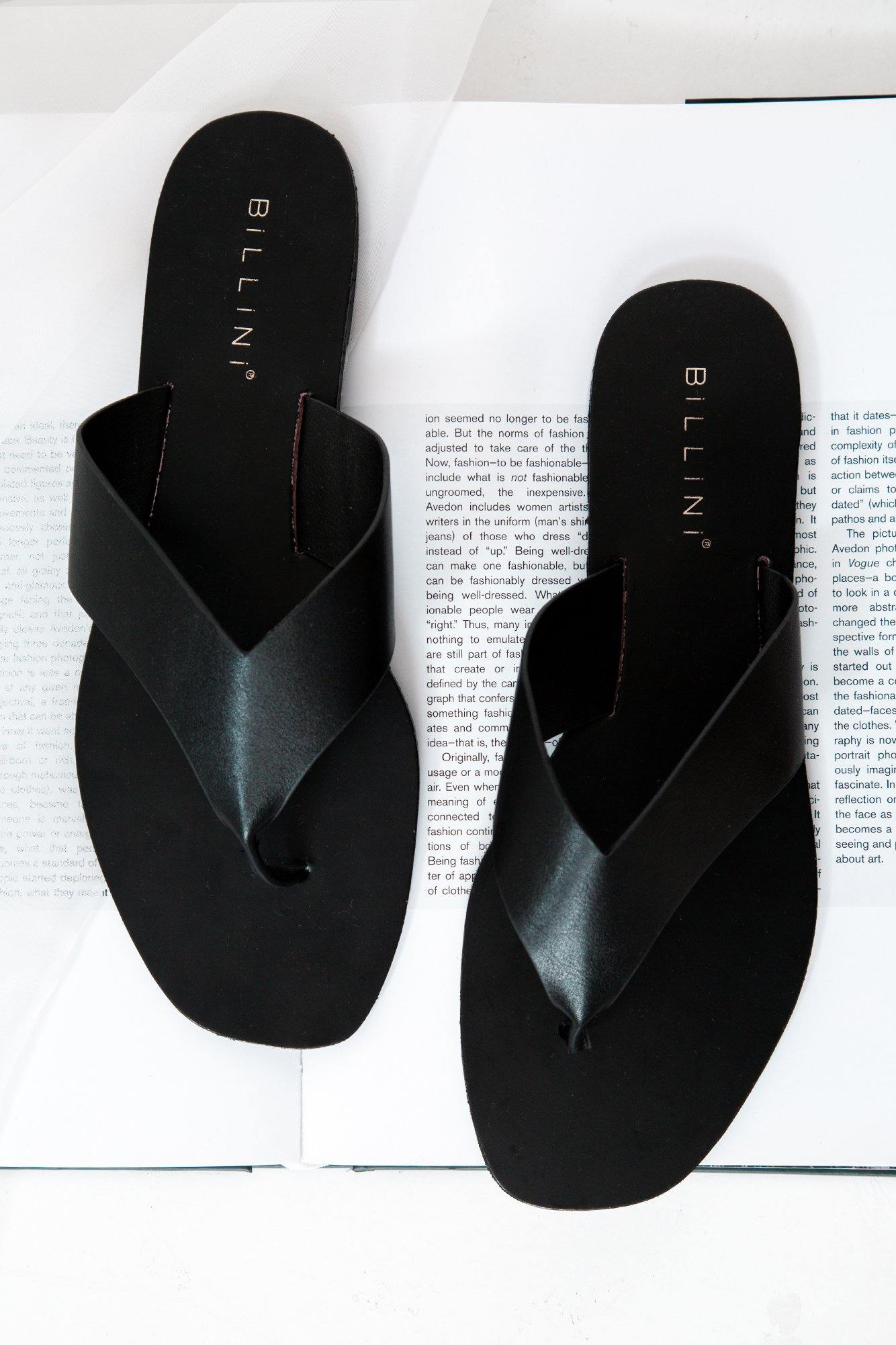 BILLINI Gray Slides Black