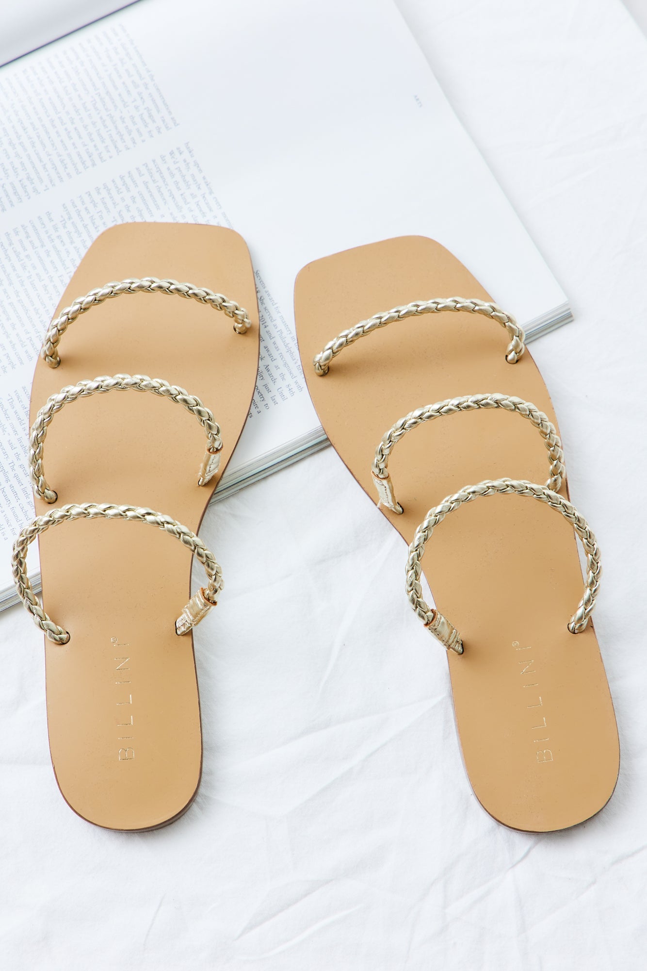 BILLINI Oceania Slides Gold Metallic