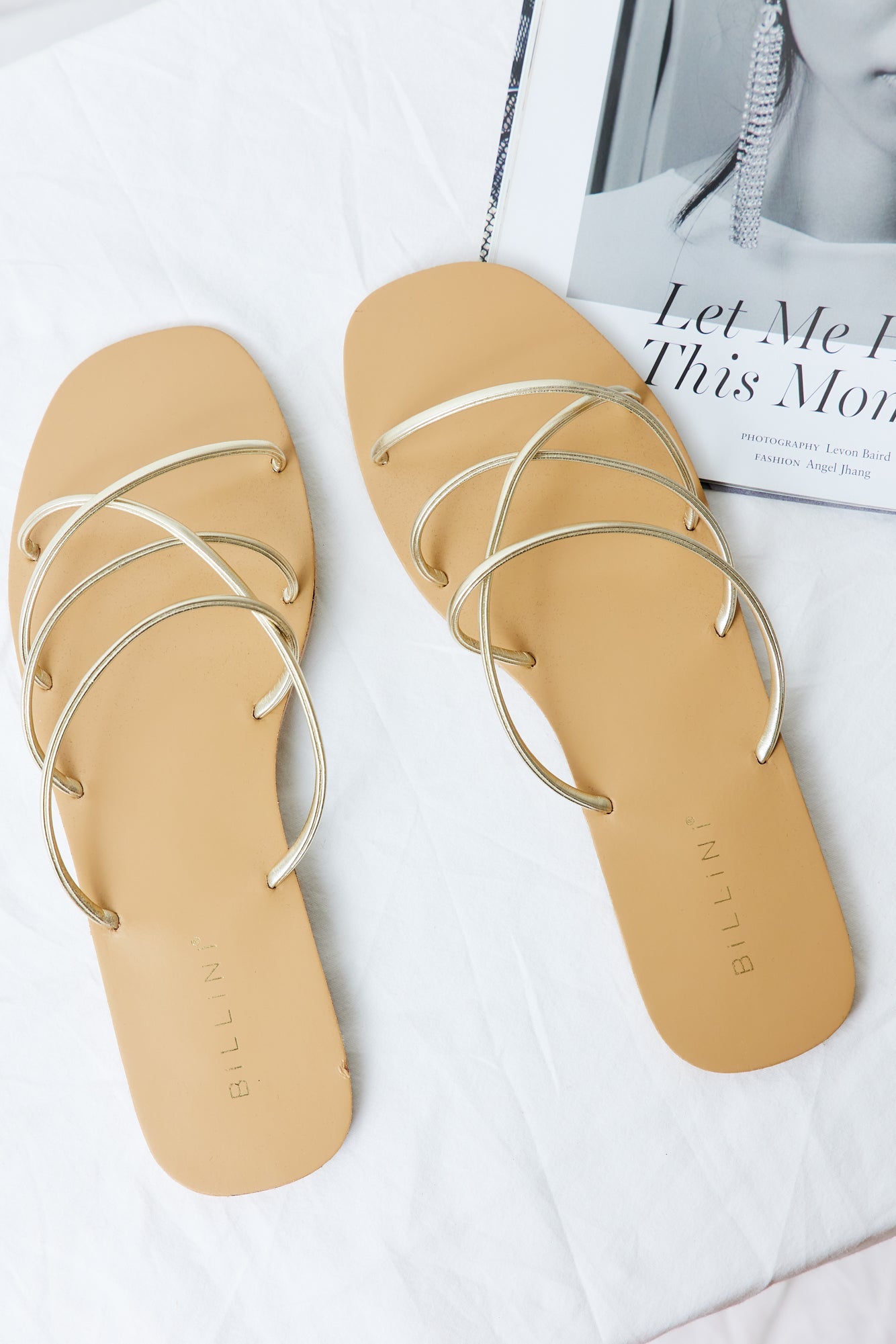 BILLINI Winola Slides Gold Metallic